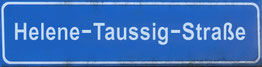 Straßenschild einer möglichen Salzburger "Helene-Taussig-Straße"; Grafik ©: Memory Gaps 2020