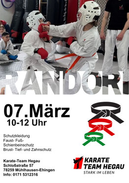 Hegau Bodensee Randori 07.03.2026 Karate, Kampfsport, Kampfkunst. Kinder u. Erwachsenen lernen Kämpfen.