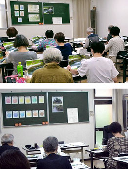 スケッチ講座の教室の様子画像
