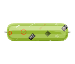 Clip films: RATTPACK® - manufacturer of clip films in AT and DE. The flexible can withstands high pressure. "Foil sausage" for food, sausage, cheese & creams, also non-food: silicone, fats, glue. For pet food, dog food. Easy handling