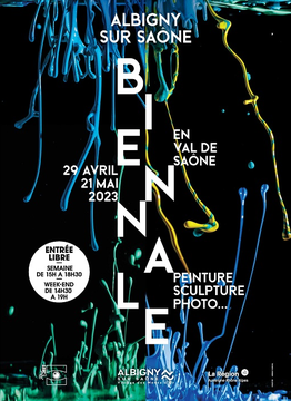 Claude Rossignol - Biennale en Val de Saône 2023 - Albigny-sur-Saône - Affiche