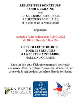 Claude Rossignol - Affiche Artistes donateurs pour l'Ukraine - Avril 2022