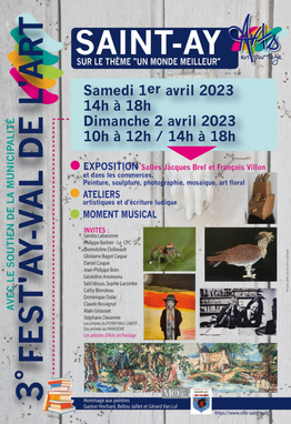 Claude Rossignol - Affiche Expo "Fest'Ay-Val de l'Art", St-Ay - 2023