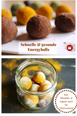 Energy Balls - Immunbooster Kugeln mit Ingwer, Kurkuma #thermomixrezepte #geschenkidee #ingwer