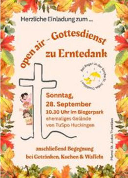 Plakat Open-Air-Gottesdienst Huckingen