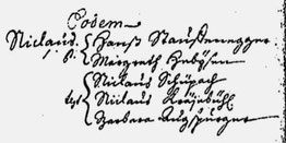 Taufe von Niclaus Stauffenegger am 1. März 1716 in Grosshöchstetten, Taufrodel Nr. 4, Seite 201