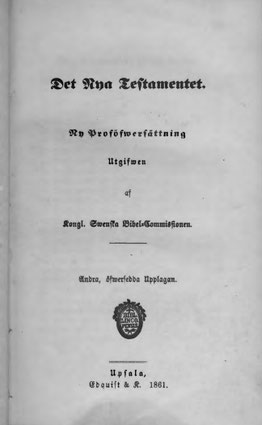 bibelkomissionen NT 1861