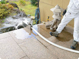 【写真】消火栓の放水試験｜消防設備点検