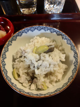 黒豆御飯とすぐき蕪