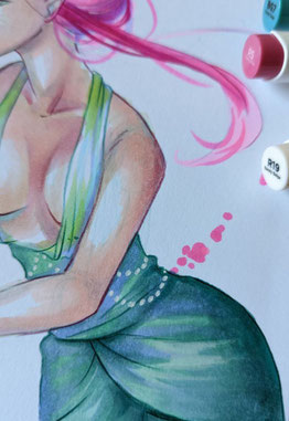 Detailaufnahme Mischung Ohuhu Marker