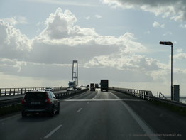 Heftiger Wind auf der Öresundbrücke