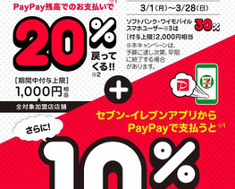 スマホ決済-PayPay-セブンイレブン還元キャンペーン