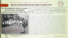 "compétition sportive de marche, la paris-angers, étape au mans, vainqueur cornet".