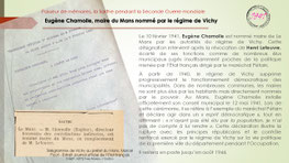 "Portrait d’Eugène Chamolle, nommé maire de Le Mans par le régime de Vichy en 1941 après la révocation du maire élu Henri Lefeuvre."