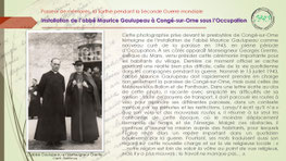 "Installation de l’abbé Maurice Gaulupeau à Congé-sur-Orne en 1943 avec Mgr Georges Grente devant le presbytère sous l’Occupation."