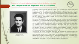 "Fiche historique consacrée à Paul Georget, résistant de Vion engagé dans le réseau Butler et le sauvetage des aviateurs américains du B-17 The Mugger.".