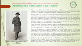 "Portrait de Pierre Renouard, résistant sarthois du secteur Le Mans-Est, arrêté par la Gestapo et mort en déportation en 1944".