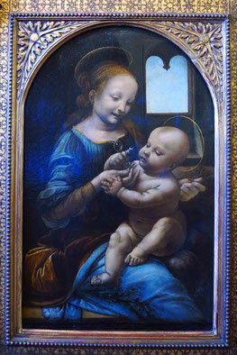 Leonardo da Vinci - Madonna mit der Blume, Öl auf Leinwand, 1478