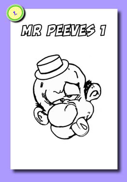 Link naar kleurplaat Mr Peeves gezicht Nr 1.
