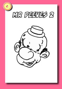 Link naar kleurplaat Mr Peeves gezicht Nr 2.