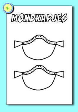 Link naar kleurplaat Mr Peeves Mondkapjes.