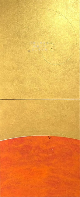 STAR of REBIRTH 2    F12*2   500mm×1212mm(500mm*606mm each)  2026 Acrylic on canvas, wood