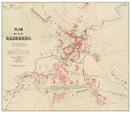 Stadtplan Radeberg 1905