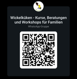 QR Code zur WhatsApp Gruppe von Wickelküken - Elternbegleitung