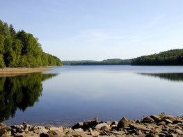 lake vassivière in france