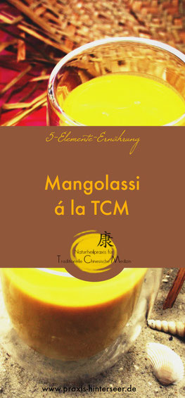 Mangolassi, TCM, 5-Elemente-Ernährung, kühlend, Kokosmilch, Mandeldrink