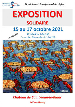 Claude Rossignol - Affiche expo solidaire Enfants Cancers Santé 2021