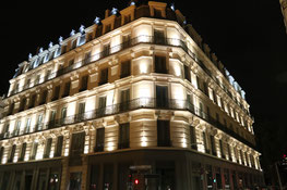 Boscolo Hotel bei Nacht in Lyon