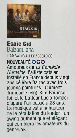 Chronique "Jazz magazine",  juillet 2026