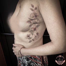Sœurs d’Encre tatoueuses Rose Tattoo tatouage cancer du sein 46