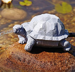 Schildkröten solar Teichfigur grau
