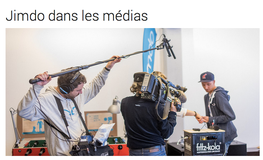 Capture d'écran du début de la page presse de Jimdo