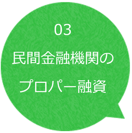 民間金融機関のプロパー融資