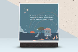 Plaque funéraire IQONIQ collaboration Ludovic Jacqz