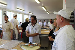 Bäckerei: franz. Lehrer Oliver Suc, Fr. Hund, Hr. Zinn