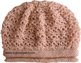boina punto peruano slouchy knit beret