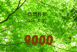2014.4.12HP開設来9000件の来訪件数到達