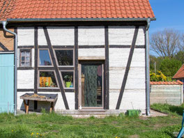 Fachwerkhaus im Wendland, Ausfachung mit Hanfkalk - Hanfingenieur