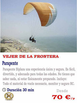 Hacer parapente en Vejer de la frontera