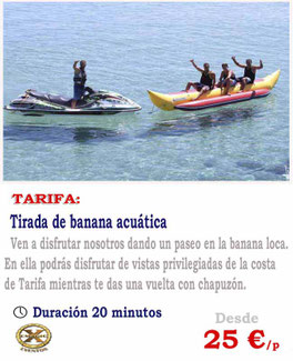 información sobre banana acuática en tarifa