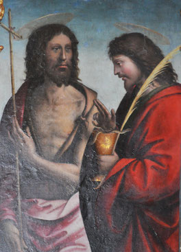 Canari - triptyque de l'Assomption, les deux Saint-Jean.