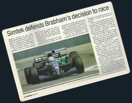 David Brabham en San Marino 1994.