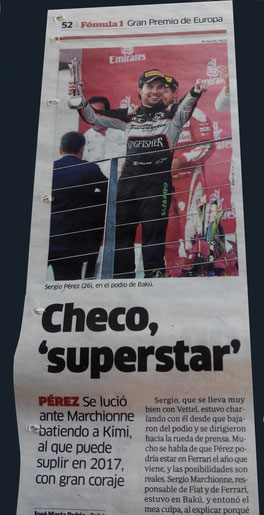 Checo "superstar" en Baku 2016