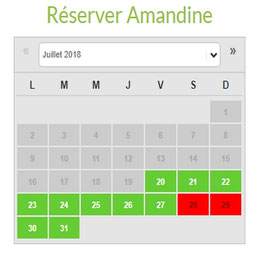 planning de réservation des chambres d'hôtes du gîte de la ferme du Puy d'Anché par e-cime.fr