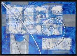 daluz composition géométrique abstraite aux formes colorées inspiration Kandinsky et Miró