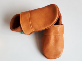Lederschuhe UNI in trendfarbe ocker
